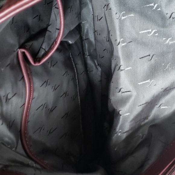 Simply Vera by Vera Wang Large Shoulder Bag Tote Maroon Fades to Black - Picture 13 of 16